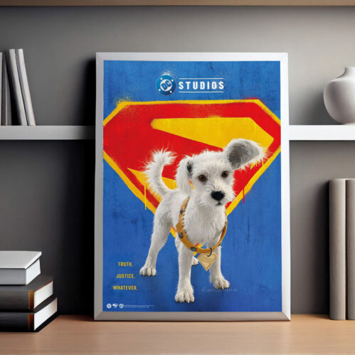 Superman Dog Poster