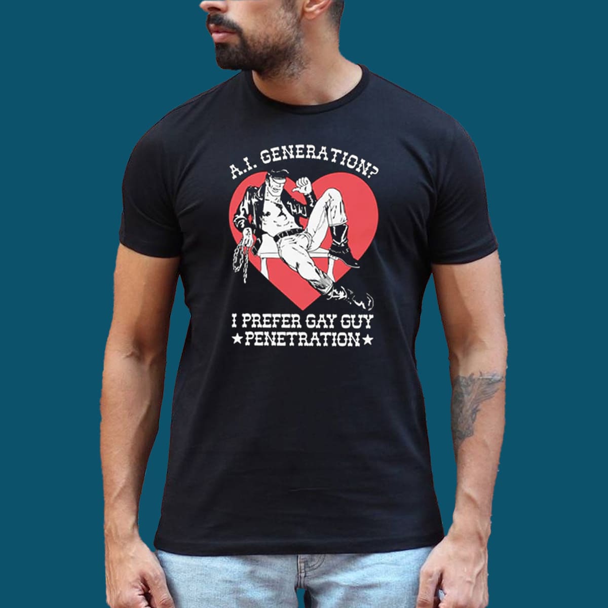 A.I. Generation Gay Guy Art Shirt A.I. Generation Gay Guy Art Shirt