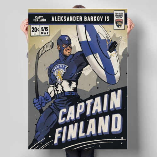 Aleksander Barkov Captain Finland Poster