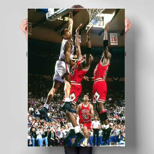 John Starks Dunk On Bulls Poster