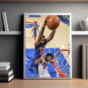 Mitchell Robinson Poster Dunk On Joel Embiid Poster 1