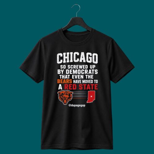 Chicago Bears Red State Shirt