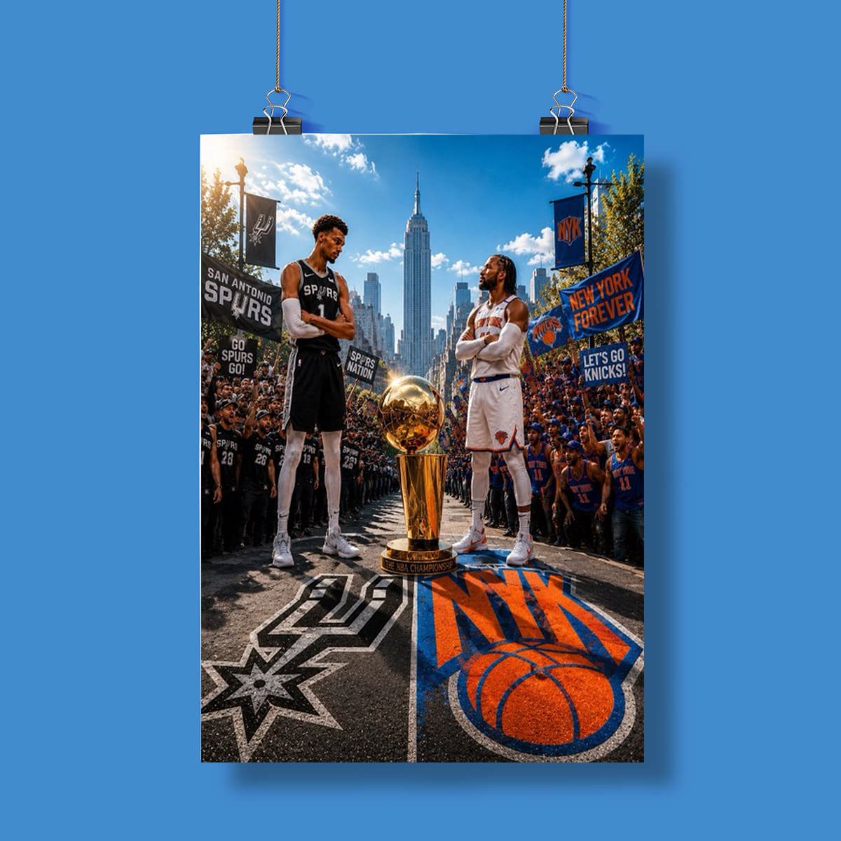 Spurs vs Knicks Finals 2026 Poster Spurs vs Knicks Finals 2026 Poster
