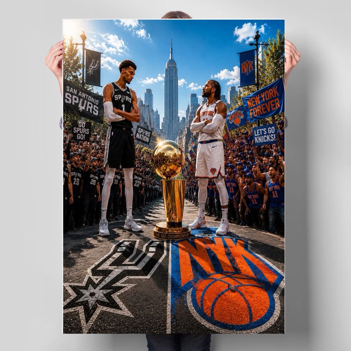 Spurs vs Knicks Finals 2026 Poster Spurs vs Knicks Finals 2026 Poster
