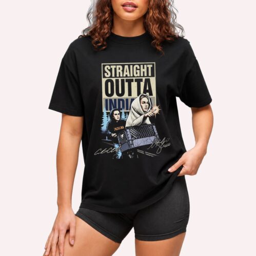 Sophie Cunningham & Caitlin Clark Straight Outta Indiana Parody T-shirt